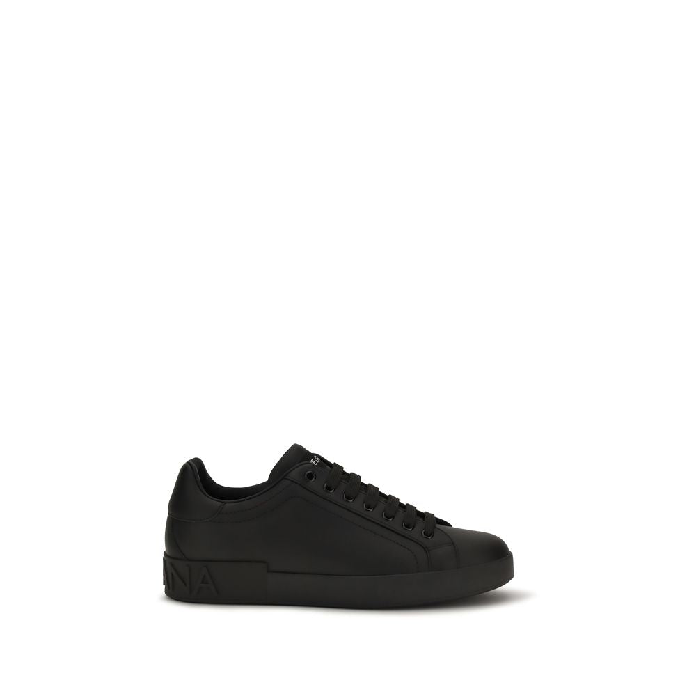 Baskets Dolce & Gabbana homme Portofino en cuir de veau noir – DO-CS1772A106580999 - HBPS Beauty & Fashion