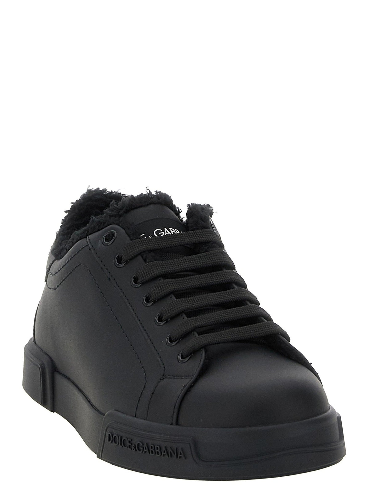 Baskets Dolce & Gabbana homme Portofino Light en cuir de veau noir – DO-343466 - HBPS Beauty & Fashion