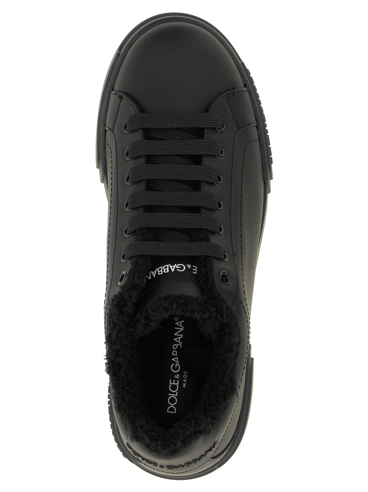 Baskets Dolce & Gabbana homme Portofino Light en cuir de veau noir – DO-343466 - HBPS Beauty & Fashion