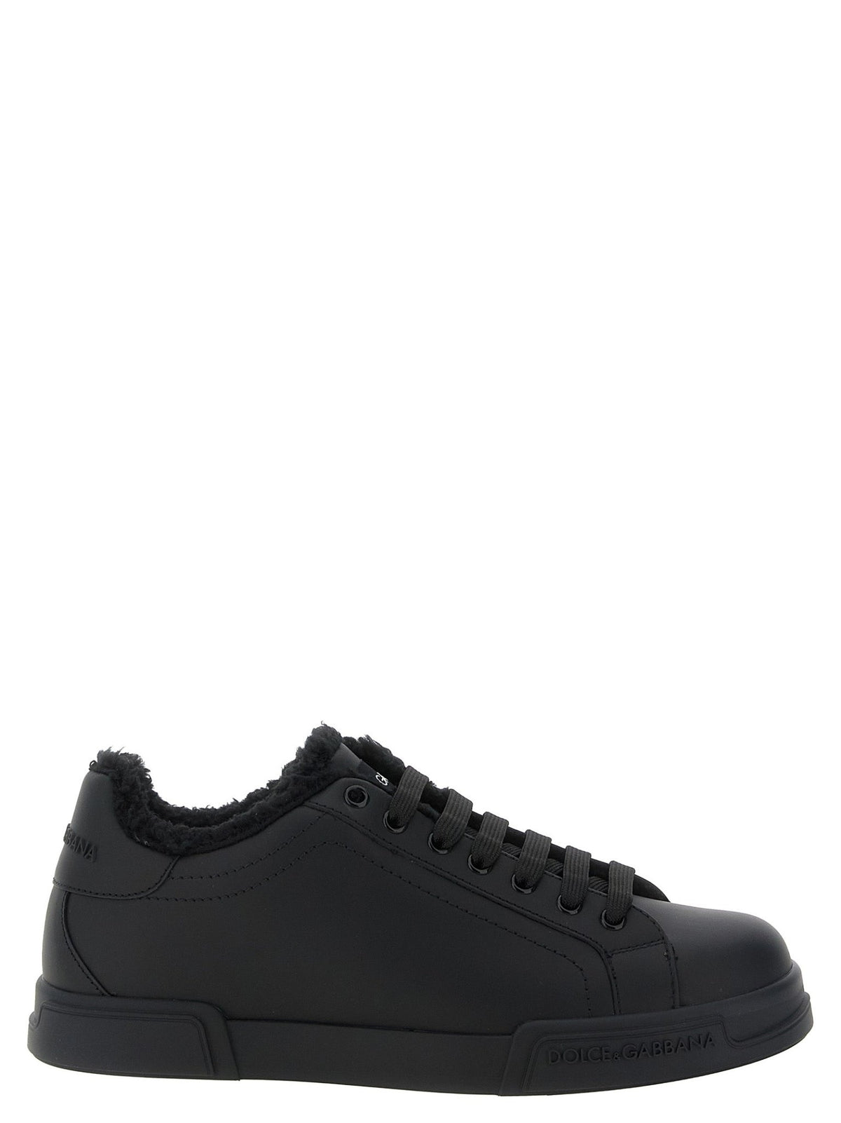 Baskets Dolce & Gabbana homme Portofino Light en cuir de veau noir – DO-343466 - HBPS Beauty & Fashion