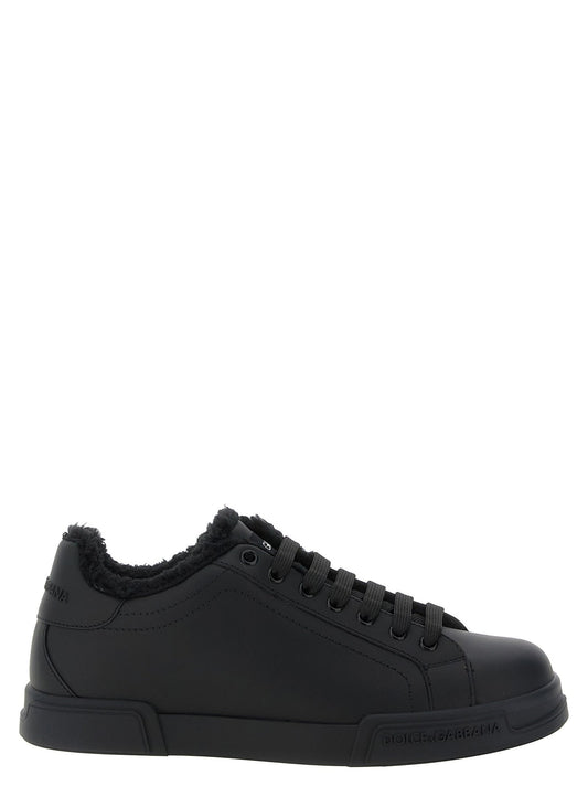 Baskets Dolce & Gabbana homme Portofino Light en cuir de veau noir – DO-343466 - HBPS Beauty & Fashion