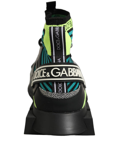 Baskets Dolce & Gabbana homme Sorrento chaussette en tissu et cuir multicolore – MV8938 - HBPS Beauty & Fashion
