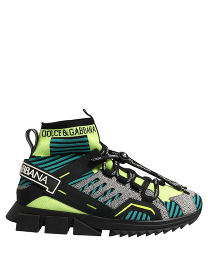 Baskets Dolce & Gabbana homme Sorrento chaussette en tissu et cuir multicolore – MV8938 - HBPS Beauty & Fashion