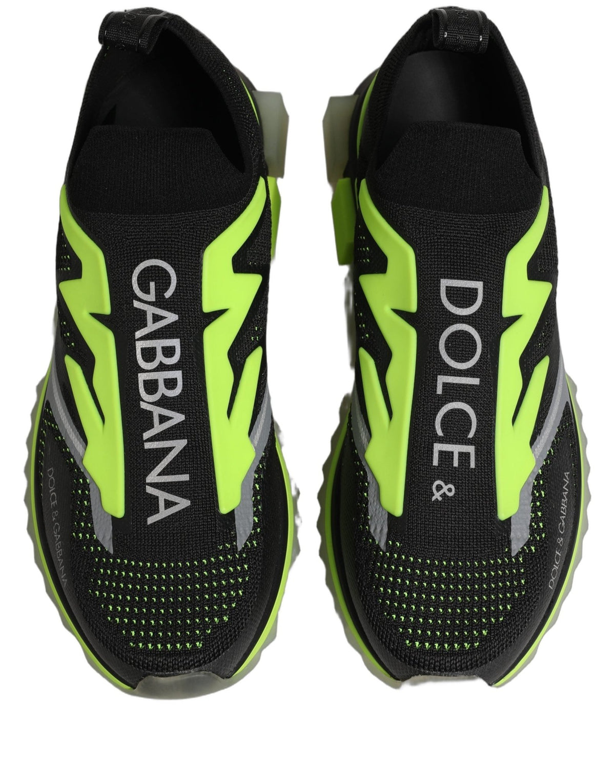 Baskets Dolce & Gabbana homme Sorrento slip-on en polyester noir et vert – MV8959 - HBPS Beauty & Fashion