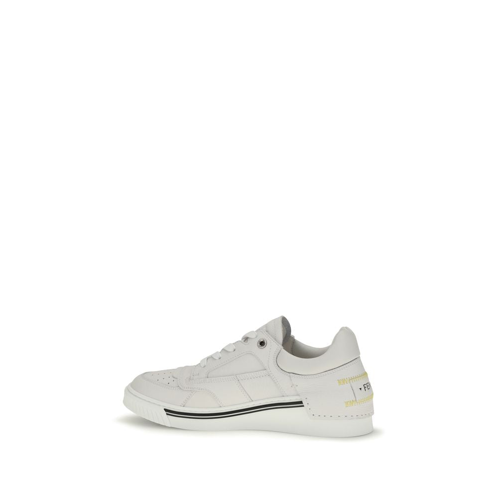 Baskets Fendi homme Fender en cuir de veau blanc – FE-7E195886PF1XJI - HBPS Beauty & Fashion