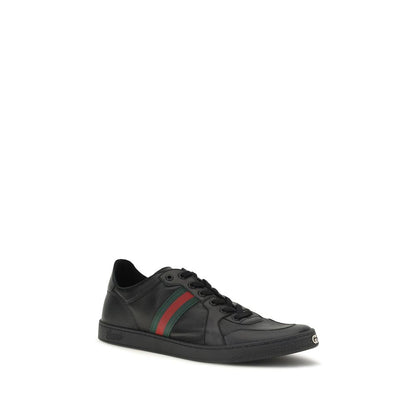 Baskets Gucci homme Stretch Coda en cuir d'agneau noir – GU-865441AAGFF1048 - HBPS Beauty & Fashion