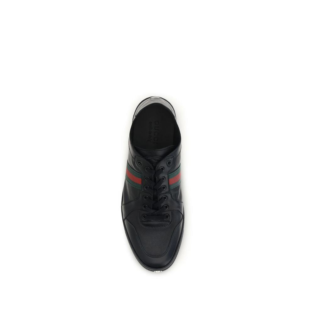 Baskets Gucci homme Stretch Coda en cuir d'agneau noir – GU-865441AAGFF1048 - HBPS Beauty & Fashion