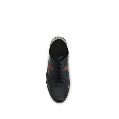 Baskets Gucci homme Stretch Coda en cuir d'agneau noir – GU-865441AAGFF1048 - HBPS Beauty & Fashion