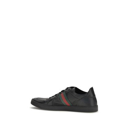 Baskets Gucci homme Stretch Coda en cuir d'agneau noir – GU-865441AAGFF1048 - HBPS Beauty & Fashion