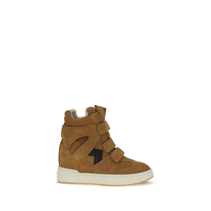 Baskets montantes Isabel Marant femme en cuir de veau marron – IS-BK0010FAD1E03SCOBK - HBPS Beauty & Fashion