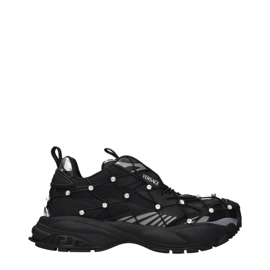 Baskets Versace homme en tissu noir – VE-15563749228809 - HBPS Beauty & Fashion