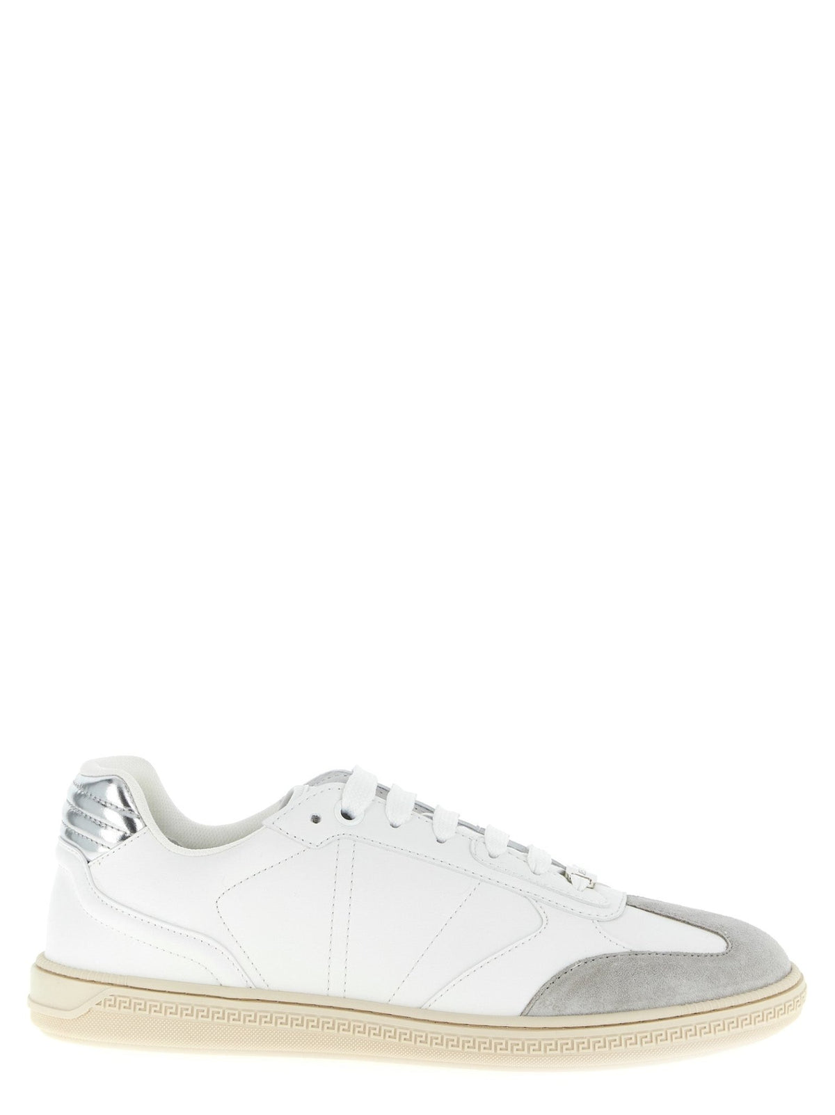 Baskets Versace homme Greca Court en cuir de veau blanc – VE-325541 - HBPS Beauty & Fashion