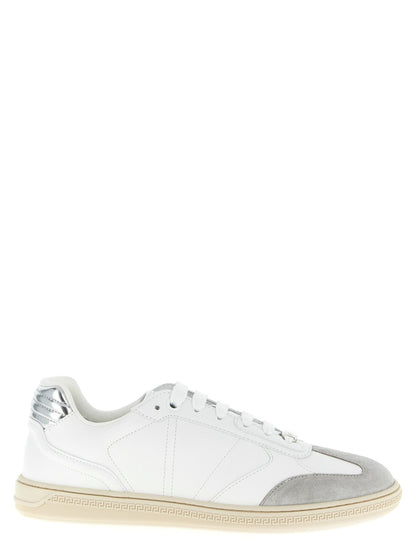 Baskets Versace homme Greca Court en cuir de veau blanc – VE-325541 - HBPS Beauty & Fashion