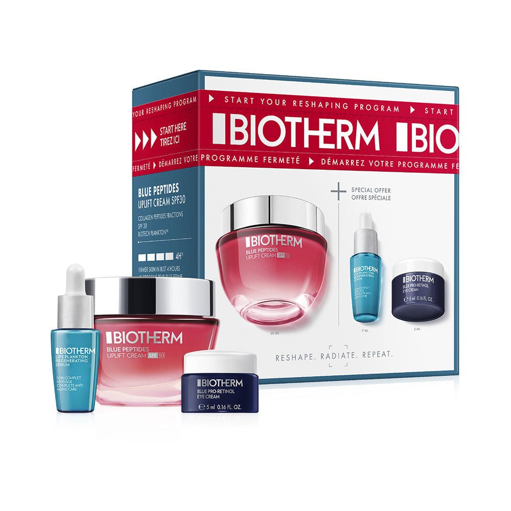 Biotherm – Coffret Blue Peptides Uplift Crème SPF30 + Sérum Life Plankton + Contour Yeux - HBPS Beauty & Fashion