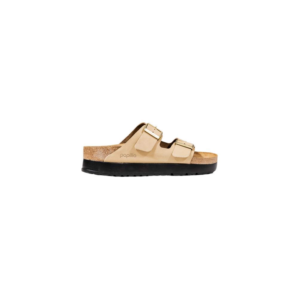 Birkenstock Beige Synthetic Platform Sandals - HBPS Beauty & Fashion
