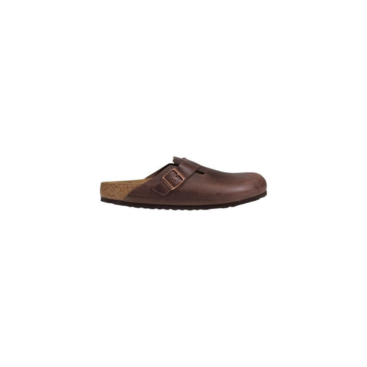 Birkenstock Brown Leather Flat Sandals - HBPS Beauty & Fashion