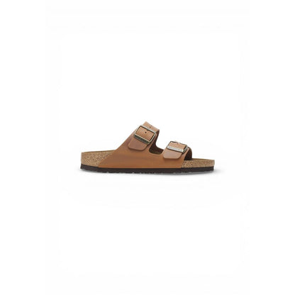 Birkenstock Brown Leather Flat Sandals - HBPS Beauty & Fashion