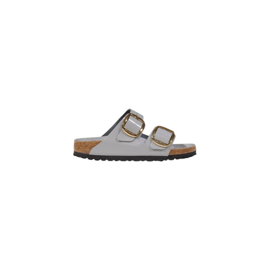 Birkenstock Gray Leather Flat Sandals - HBPS Beauty & Fashion