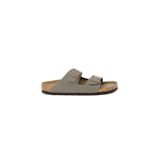 Birkenstock Gray Leather Flat Sandals - HBPS Beauty & Fashion