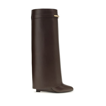 Bottes Givenchy femme Shark en cuir de veau marron – GI-BE703XE1J7202 - HBPS Beauty & Fashion