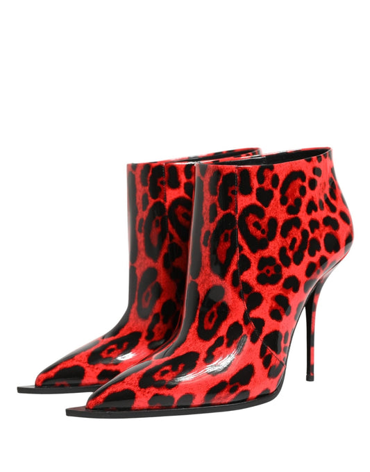 Bottines Dolce & Gabbana Cardinale Leopard Rouge – Authentique | HBPS Fashion - HBPS Beauty & Fashion