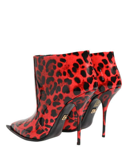 Bottines Dolce & Gabbana Cardinale Leopard Rouge – Authentique | HBPS Fashion - HBPS Beauty & Fashion