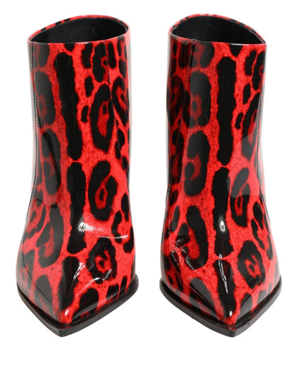 Bottines Dolce & Gabbana Cardinale Leopard Rouge – Authentique | HBPS Fashion - HBPS Beauty & Fashion