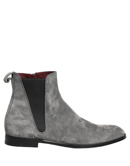 Bottines Dolce & Gabbana homme Chelsea en cuir suédé gris – MV8748 - HBPS Beauty & Fashion
