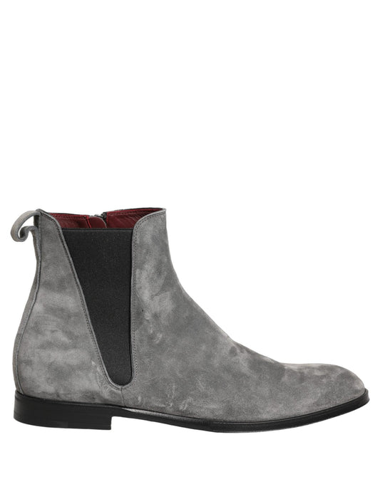 Bottines Dolce & Gabbana homme Chelsea en cuir suédé gris – MV8748 - HBPS Beauty & Fashion