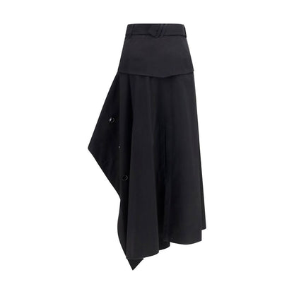 Burberry Black Cotton Long Skirt - HBPS Beauty & Fashion