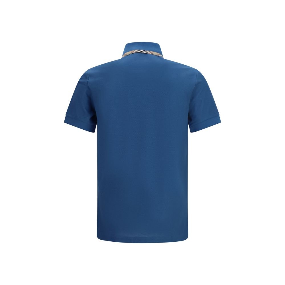 Burberry Blue Cotton Polo Shirt - HBPS Beauty & Fashion