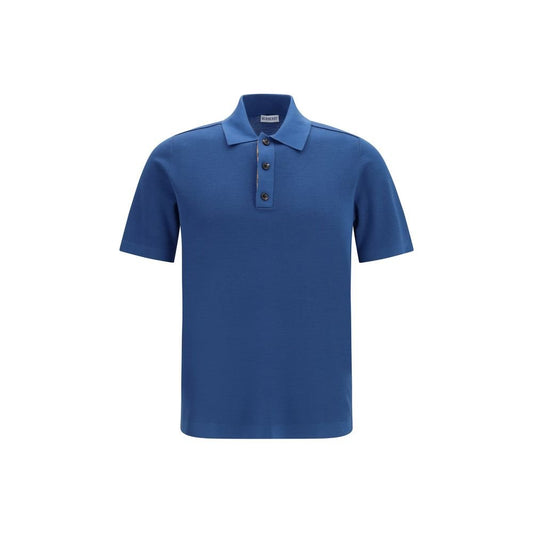 Burberry Blue Wool Oves Aries Polo Shirt - HBPS Beauty & Fashion