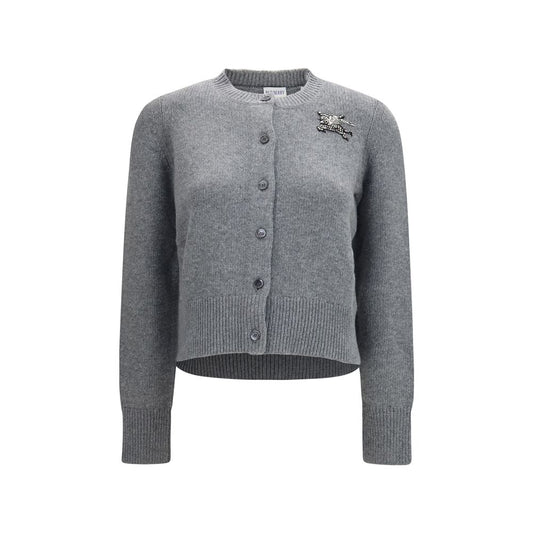 Burberry Gray Wool Oves Aries Cardigan - HBPS Beauty & Fashion