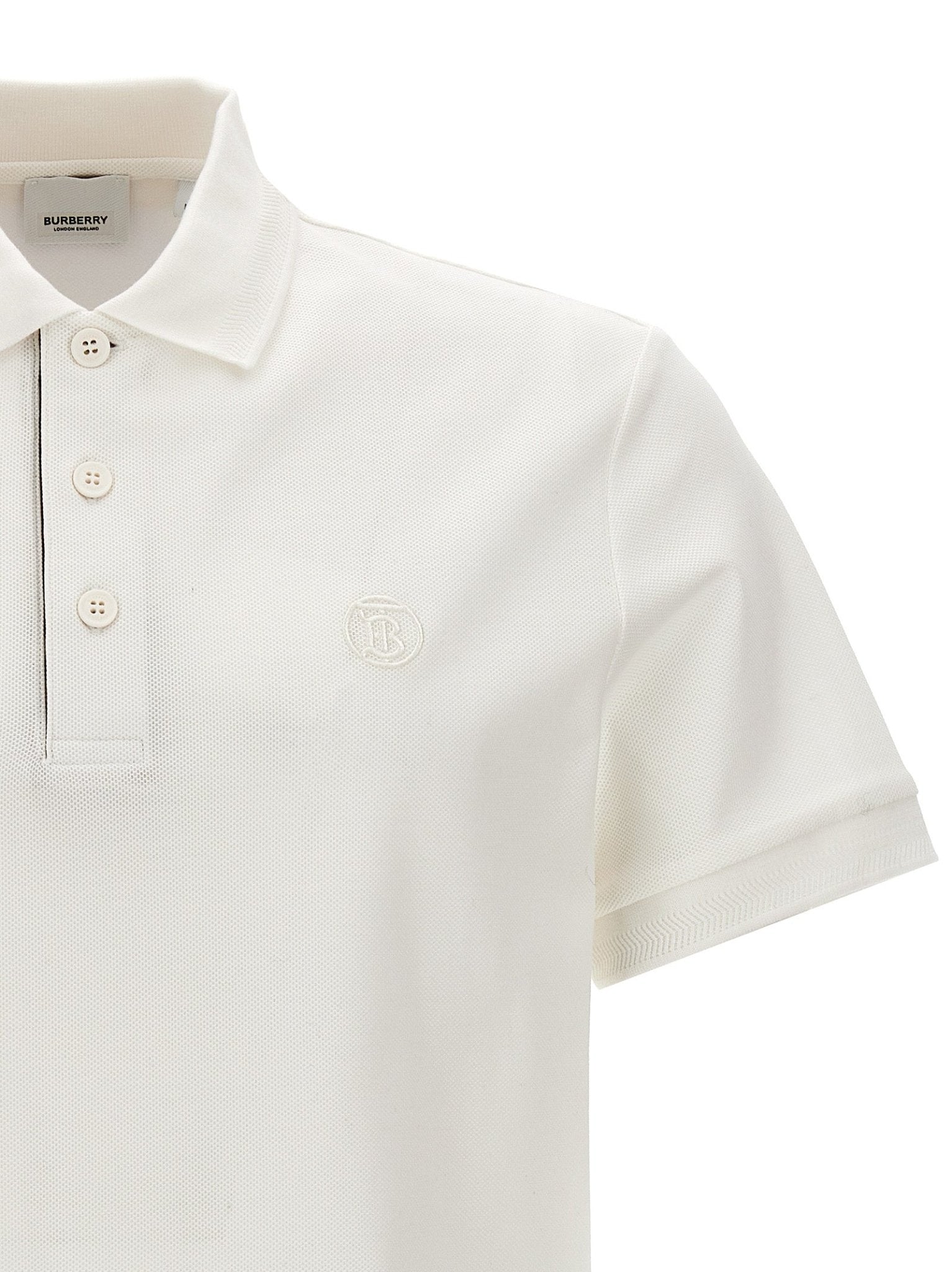 Burberry White Cotton Polo Shirt - HBPS Beauty & Fashion