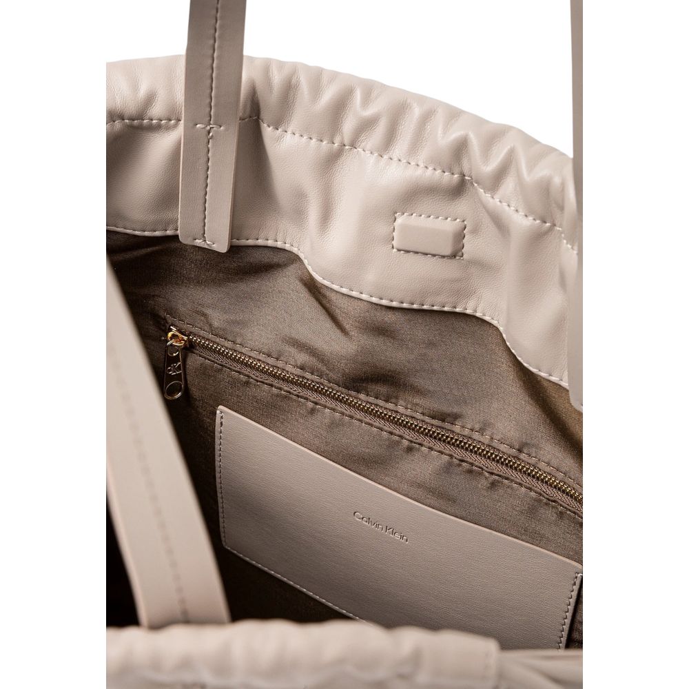 Calvin Klein Beige Polyethylene Handbag - HBPS Beauty & Fashion