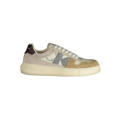 Calvin Klein Beige Polyurethane Men Sneaker - HBPS Beauty & Fashion