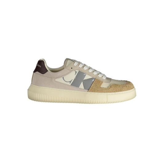 Calvin Klein Beige Polyurethane Men Sneaker - HBPS Beauty & Fashion