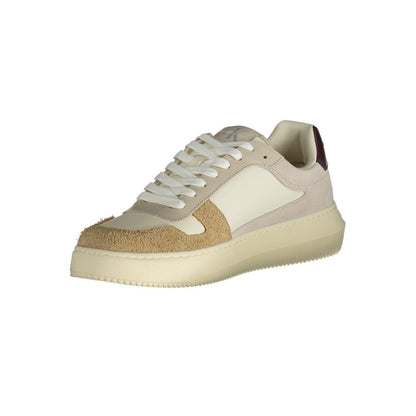 Calvin Klein Beige Polyurethane Men Sneaker - HBPS Beauty & Fashion