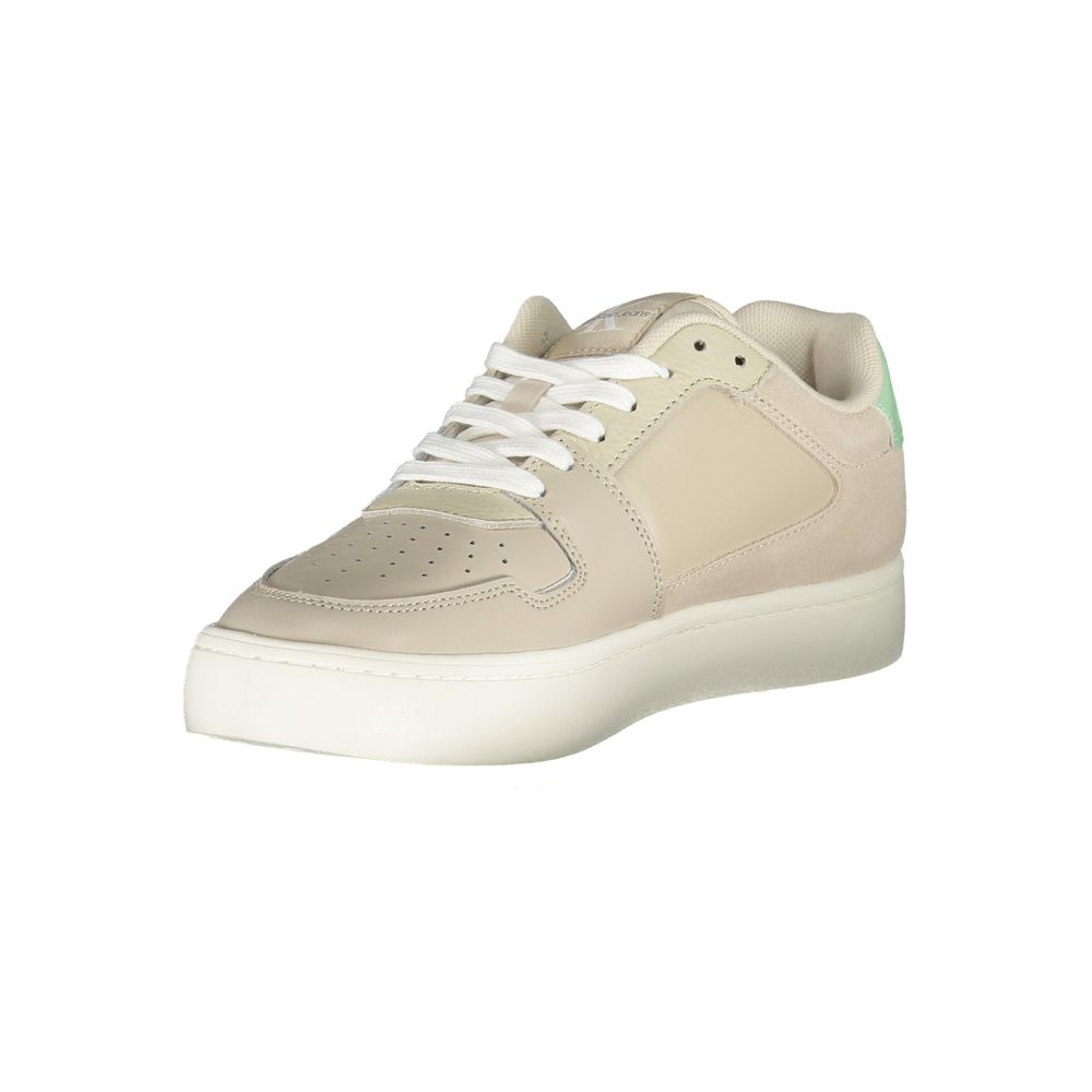 Calvin Klein Beige Polyurethane Women Sneaker - HBPS Beauty & Fashion