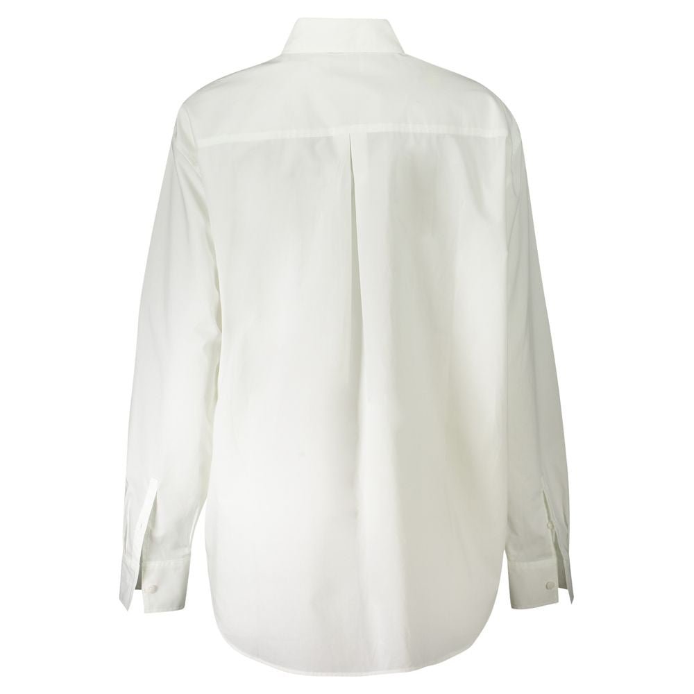 Calvin Klein Bianco Cotton Woman Shirt - HBPS Beauty & Fashion