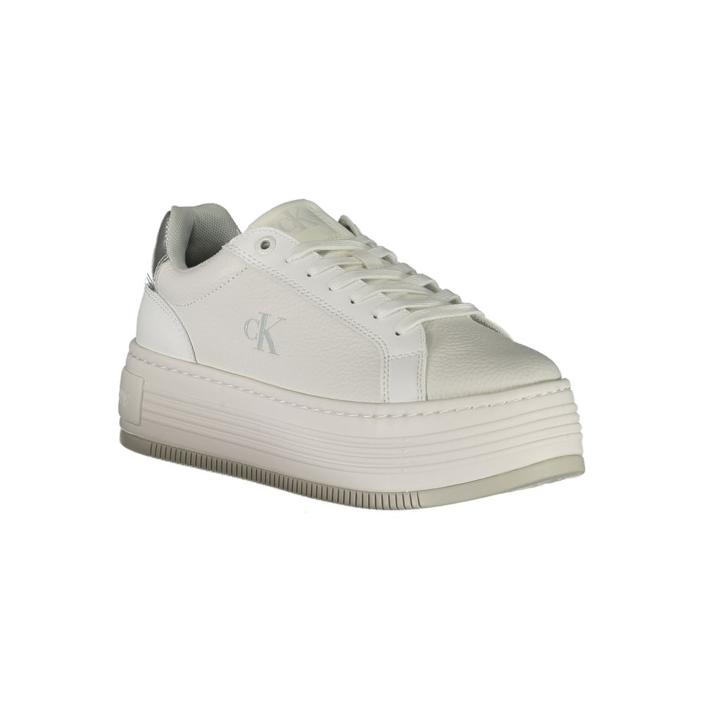 Calvin Klein Bianco Leather Women Sneaker - HBPS Beauty & Fashion