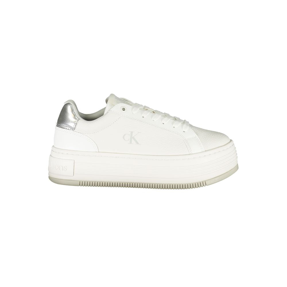 Calvin Klein Bianco Leather Women Sneaker - HBPS Beauty & Fashion