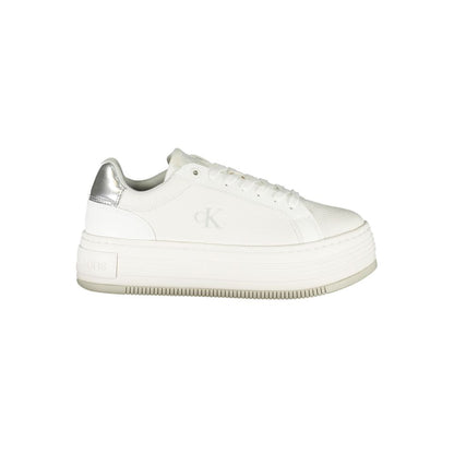 Calvin Klein Bianco Leather Women Sneaker - HBPS Beauty & Fashion