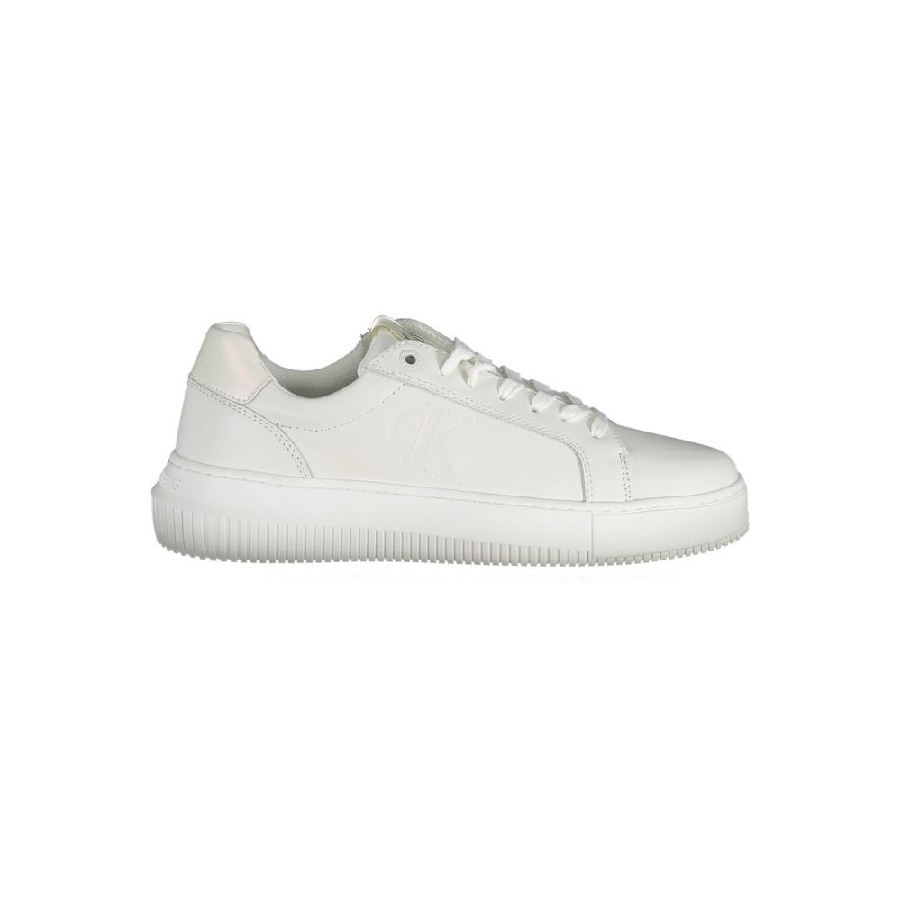 Calvin Klein Bianco Leather Women Sneaker - HBPS Beauty & Fashion