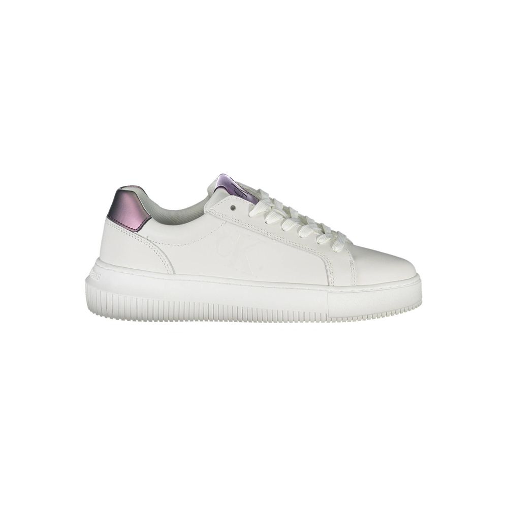 Calvin Klein Bianco Leather Women Sneaker - HBPS Beauty & Fashion