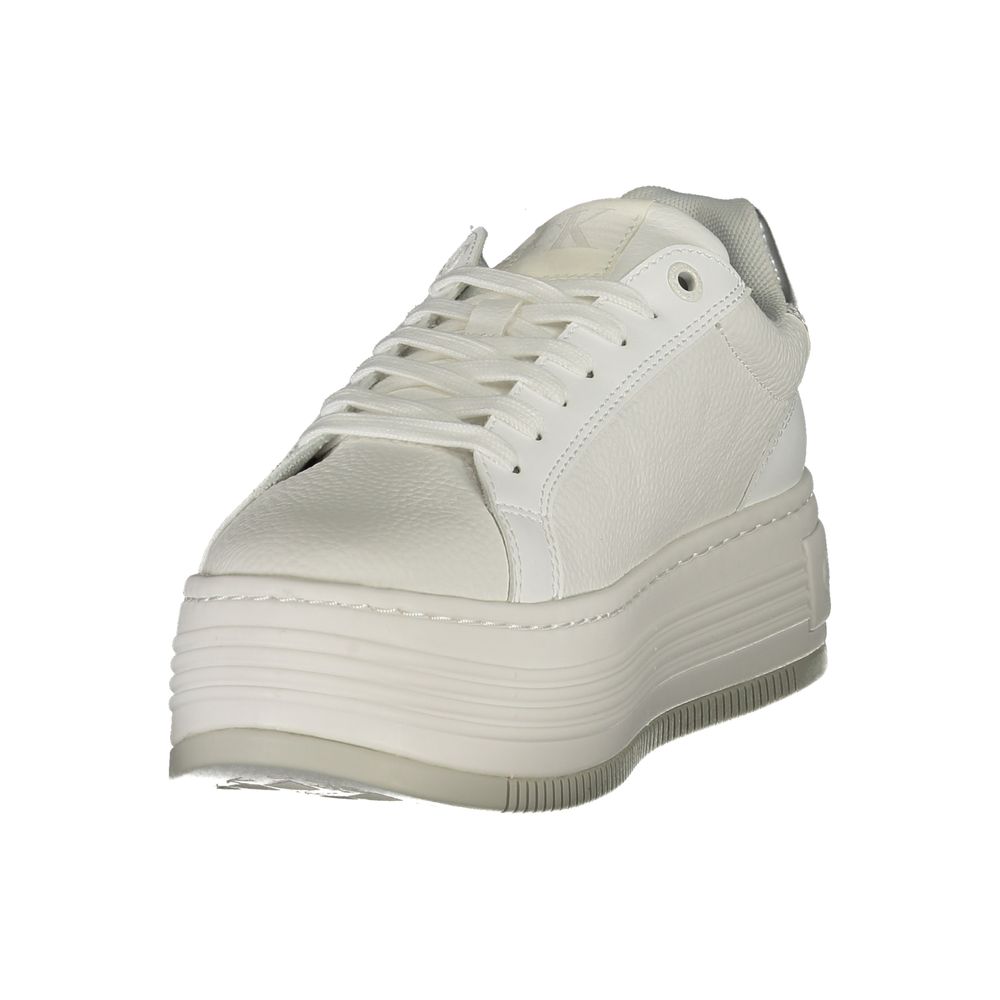 Calvin Klein Bianco Leather Women Sneaker - HBPS Beauty & Fashion