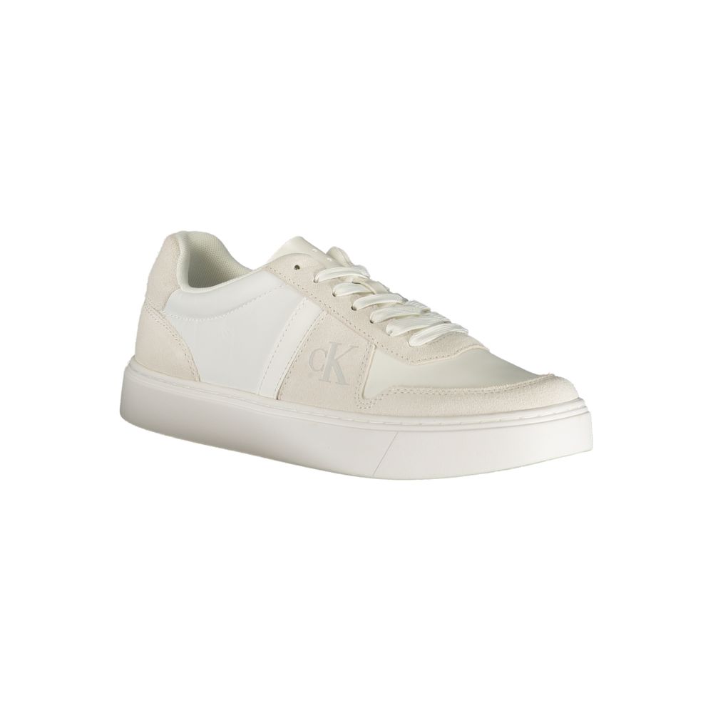 Calvin Klein Bianco Polyester Mens Sneaker - HBPS Beauty & Fashion