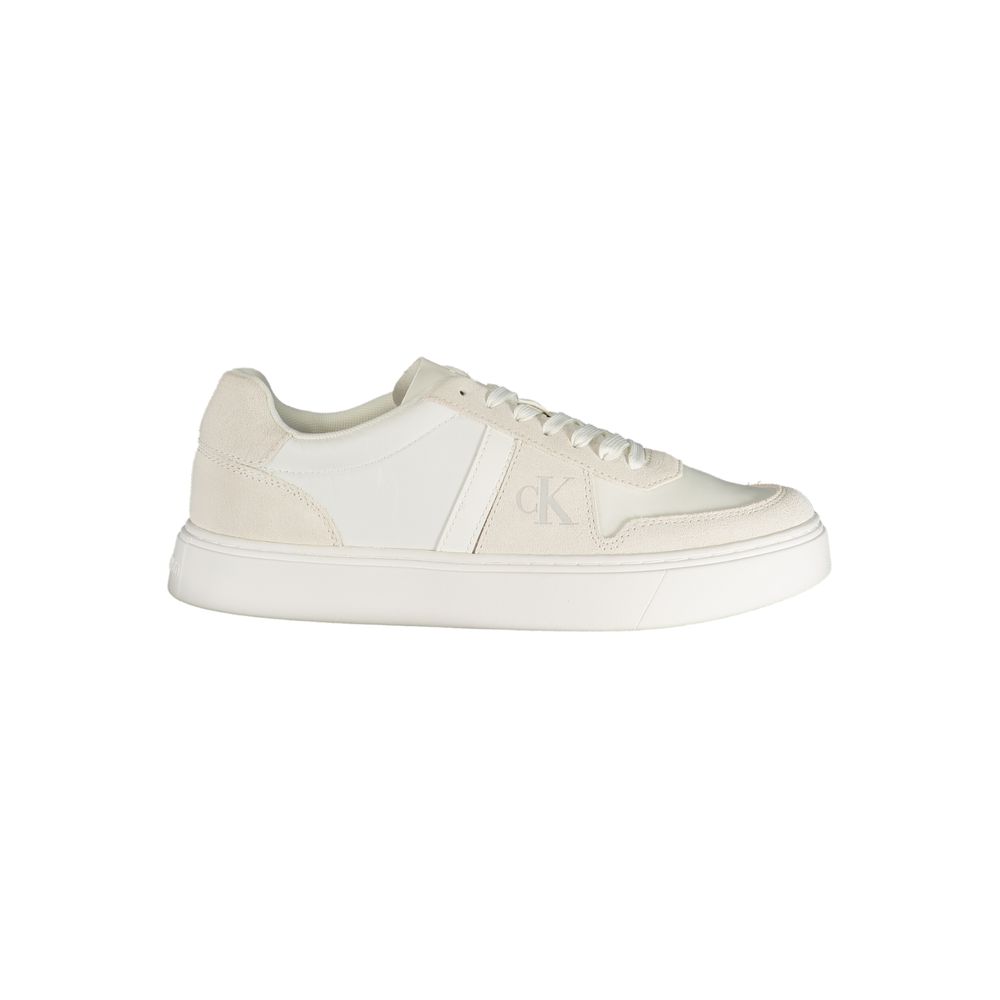 Calvin Klein Bianco Polyester Mens Sneaker - HBPS Beauty & Fashion