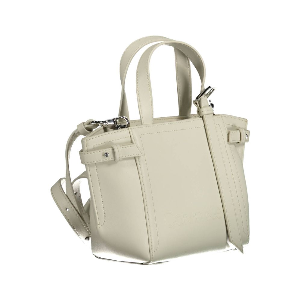 Calvin Klein Bianco Polyester Women Handbag - HBPS Beauty & Fashion