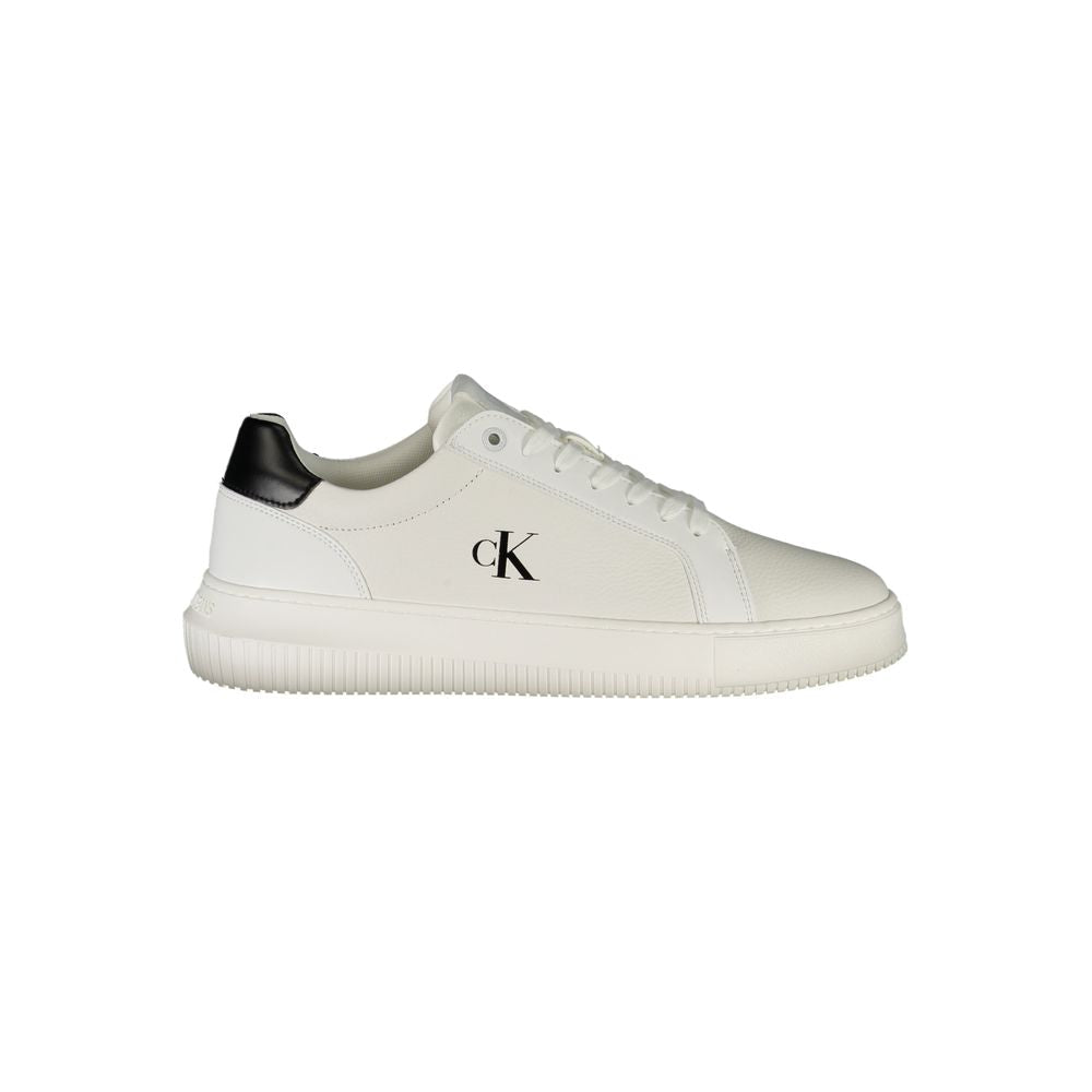 Calvin Klein Bianco Polyurethane Men Sneaker - HBPS Beauty & Fashion